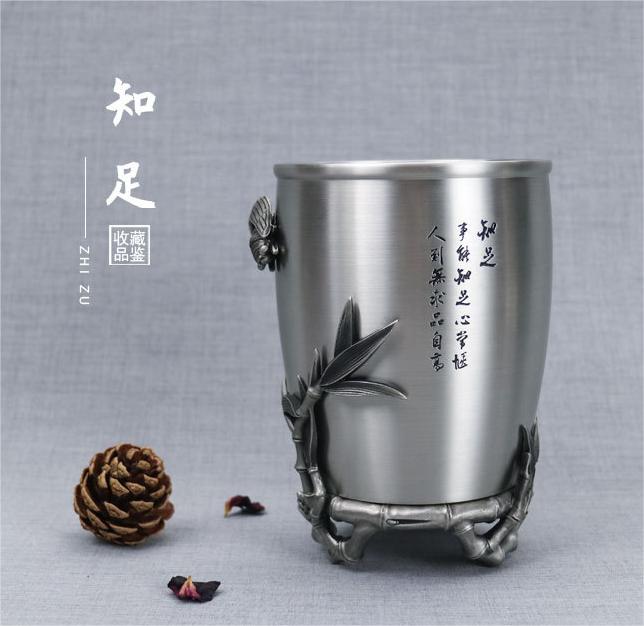 文創(chuàng)禮品批發(fā)純錫筆筒大號(hào)辦公桌工藝禮品擺件批發(fā)送學(xué)友免費(fèi)LOGO